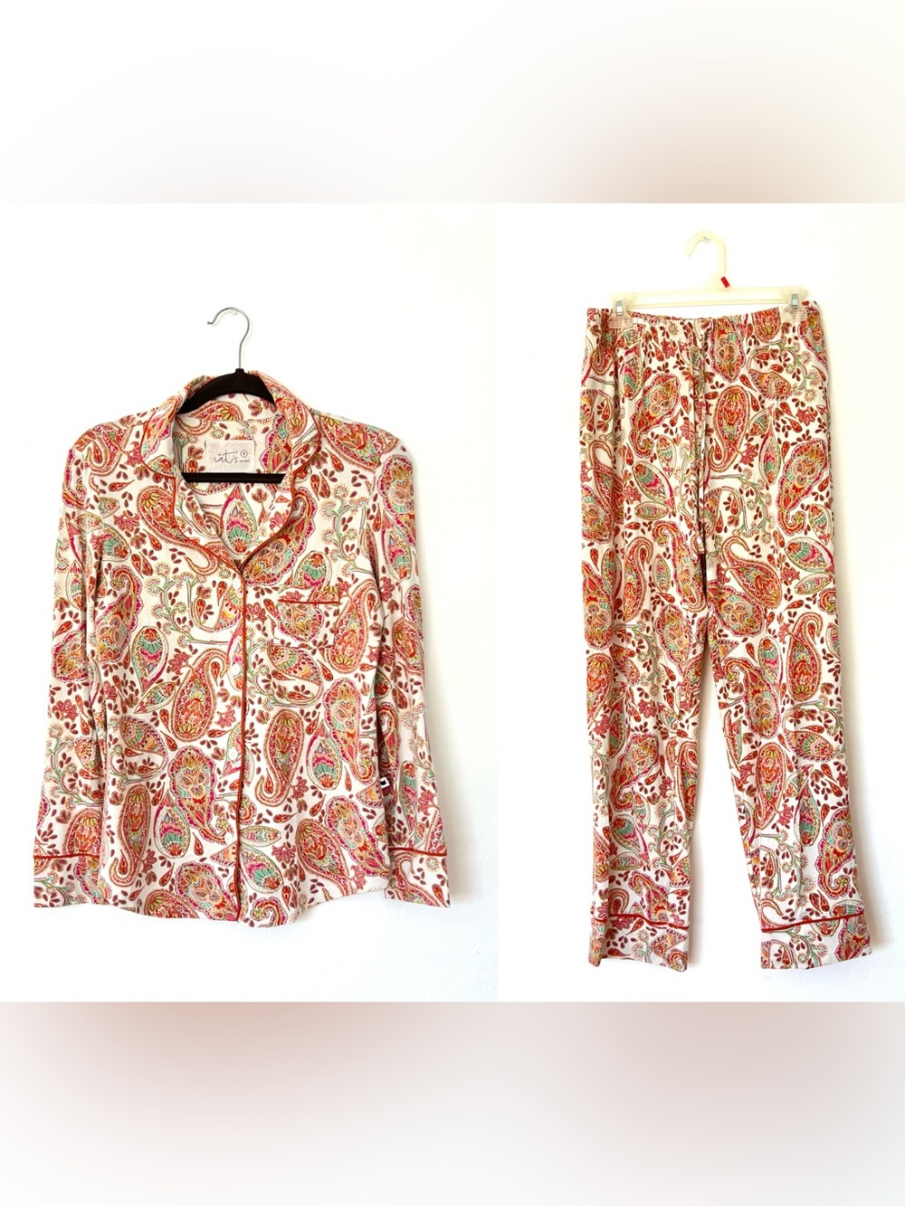 The Cat’s Pajamas Paisley Print Pajama Set